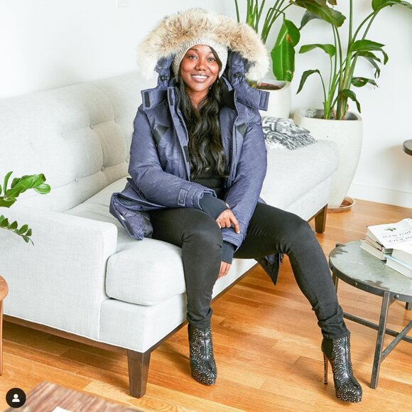 Triple FAT Goose Astraea down parka womens 2XL navy - Picture 3 of 7